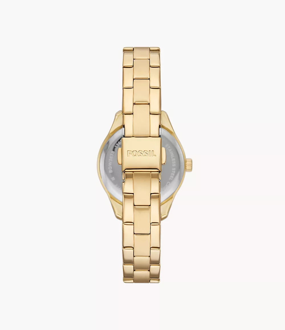 BQ3638 Fossil Rye de dama correa de metal