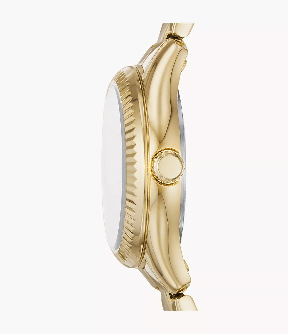 BQ3638 Fossil Rye de dama correa de metal