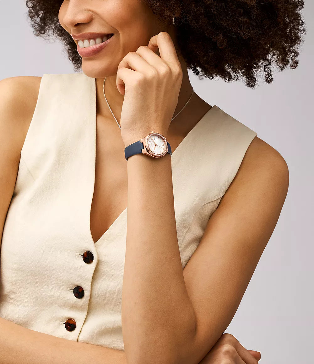 BQ3956 Reloj Fossil Eevie de dama banda de piel 30 mm