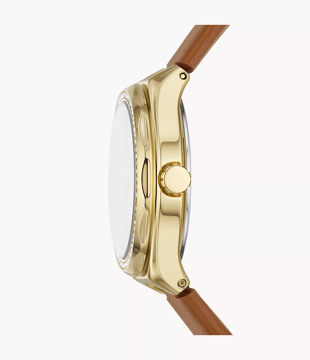 BQ3957 Reloj Reloj Fossil Eevie de dama pulsera de cuero 30 mm