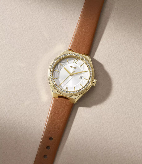 BQ3957 Reloj Reloj Fossil Eevie de dama pulsera de cuero 30 mm
