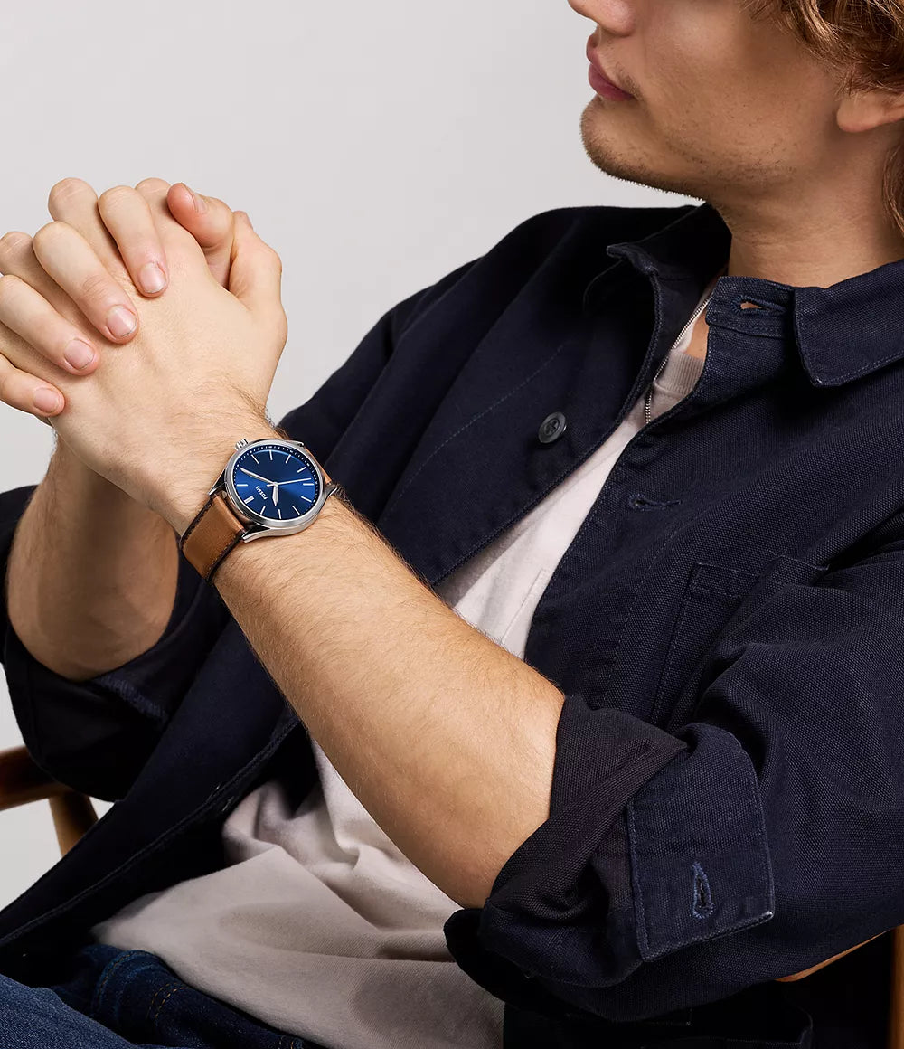 BQM2863 Fossil Fenmore de hombre pulsera de piel