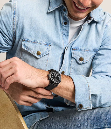 BQM7089 Reloj Fossil Bennett de hombre pulsera de piel 45 mm