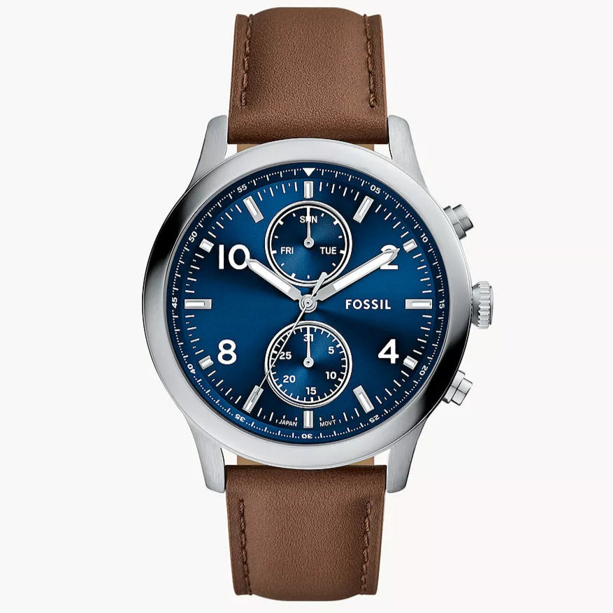 BQM7090 Reloj Fossil Bennett de hombre pulsera de piel 45 mm