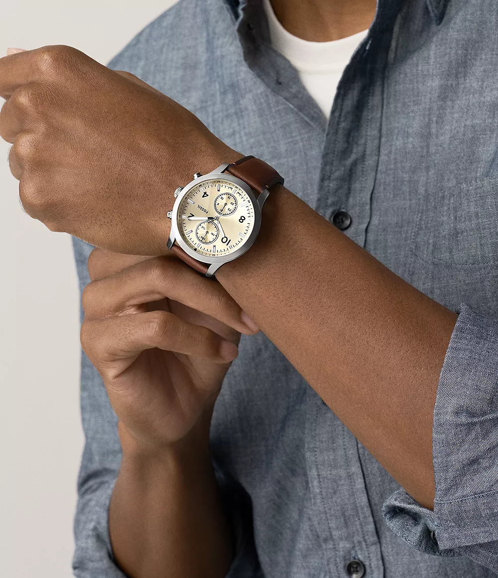 BQM7105 Reloj Fossil Bennett de hombre pulsera de cuero