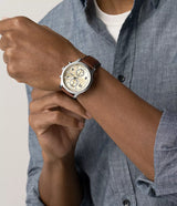 BQM7105 Reloj Fossil Bennett de hombre pulsera de cuero