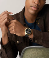 BQM7106 Reloj Fossil Bennet de hombre pulsera de cuero