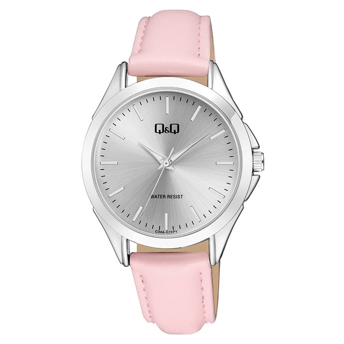 C04A-025PY QQ Reloj para Mujer Correa de Cuero