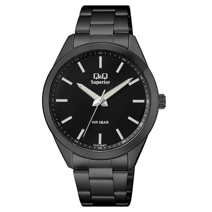 C22A-004PY QQ Reloj para Caballero Pulsera de Metal Análogo