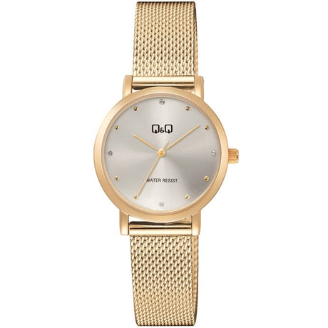 C35A-006PY Reloj QQ para mujer pulsera de malla metálica