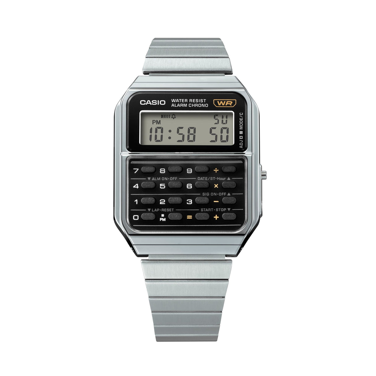 CA-500WE-1A Reloj Casio Unisex Calculadora Alarma Cronógrafo