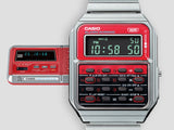 CA-500WE-4B Reloj Casio Digital para Caballero con Calculadora, Alarma y Cronógrafo, Pulsera de Metal