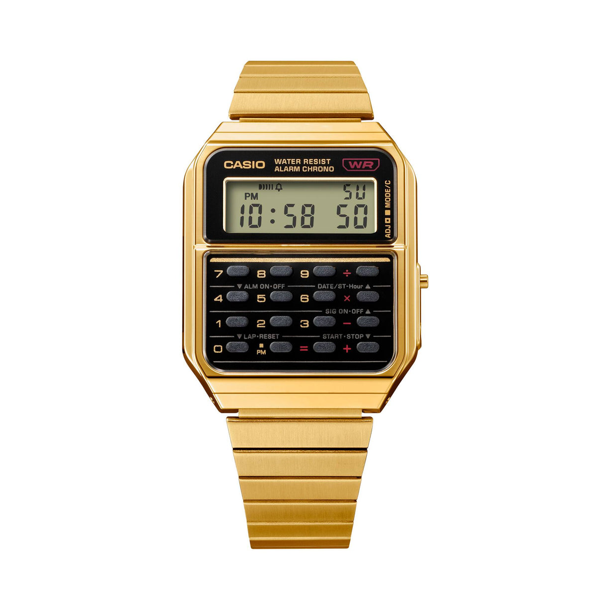 CA-500WEG-1A Reloj Casio Unisex Calculadora Alarma Cronógrafo