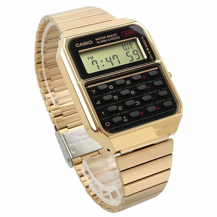 CA-500WEG-1A Reloj Casio Unisex Calculadora Alarma Cronógrafo