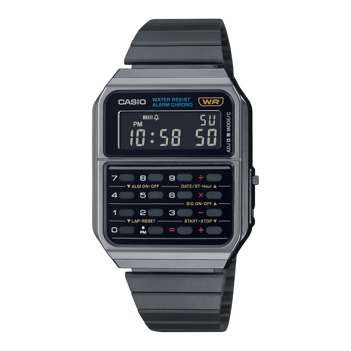 CA-500WEGG-1B Reloj Casio Unisex Calculadora Alarma Cronógrafo