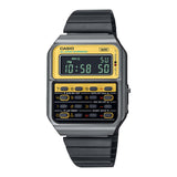 CA-500WEGG-9B Reloj Casio Digital para Hombre con Calculadora, Alarma y Cronógrafo, Pulsera de Metal