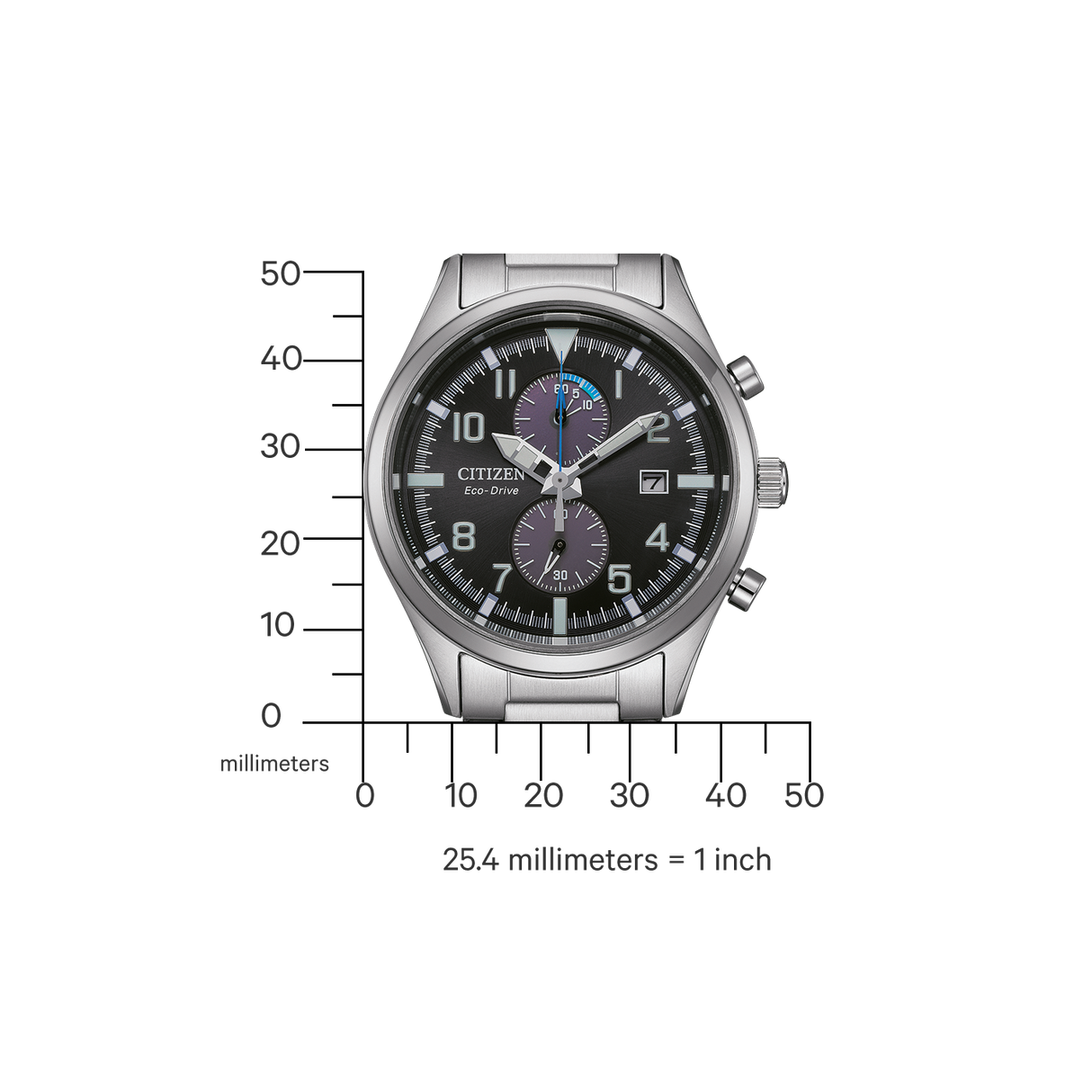 CA7028-81E Citizen Eco-Drive de caballero pulsera de metal