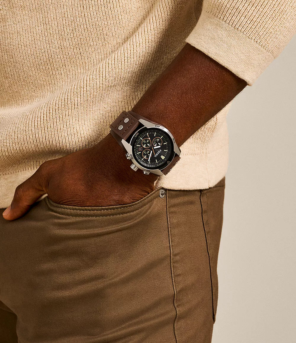 CH2891 Reloj Fossil Coachman de hombre banda de piel 44 mm