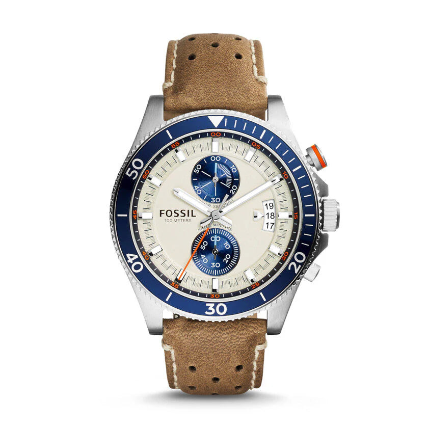 CH2951 Reloj Fossil Wakefield de caballero pulsera de cuero 45 mm