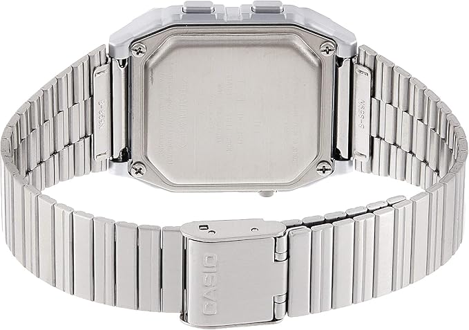 DB-380-1 Reloj Casio Digital Illuminator para Hombre y Mujer con Pulsera de Metal y Data Bank