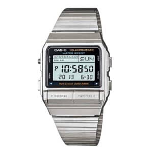 DB-380-1 Reloj Casio Digital Illuminator para Hombre y Mujer con Pulsera de Metal y Data Bank