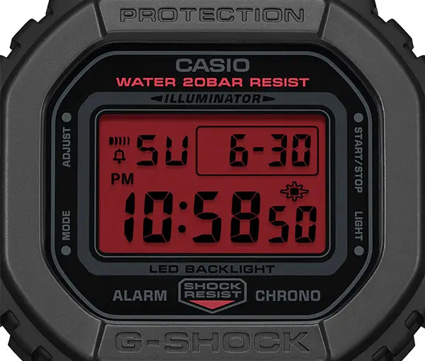 DW-5600BBR-1 Reloj G-Shock Unisex pulsera de caucho