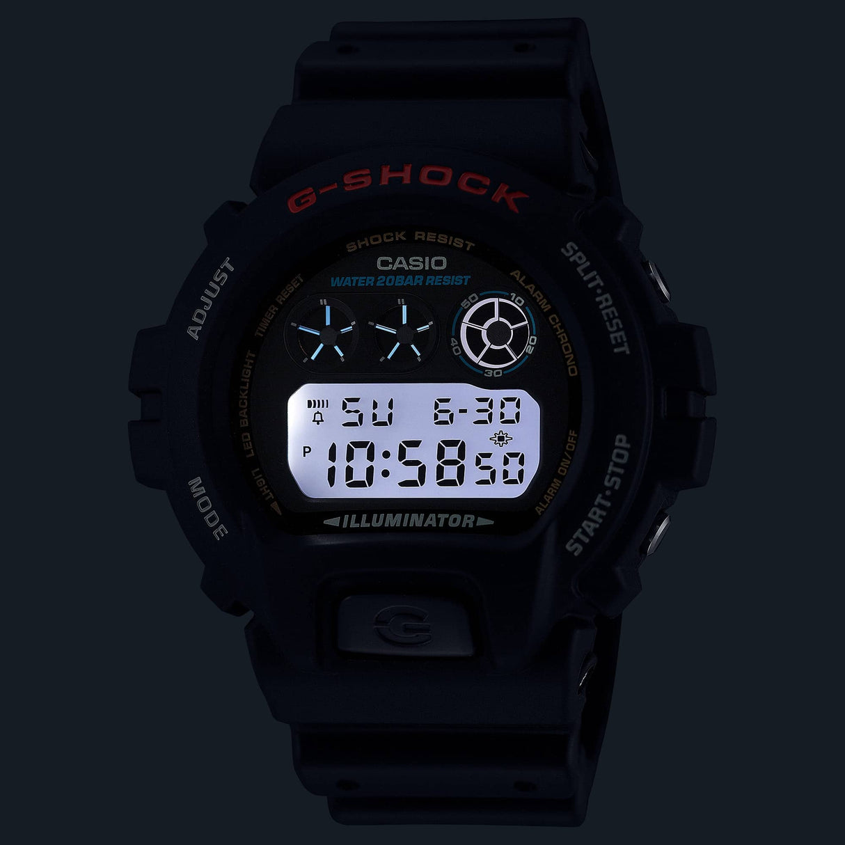 DW-6900U-1 Reloj G-Shock Pulsera de Caucho para Caballero Digital