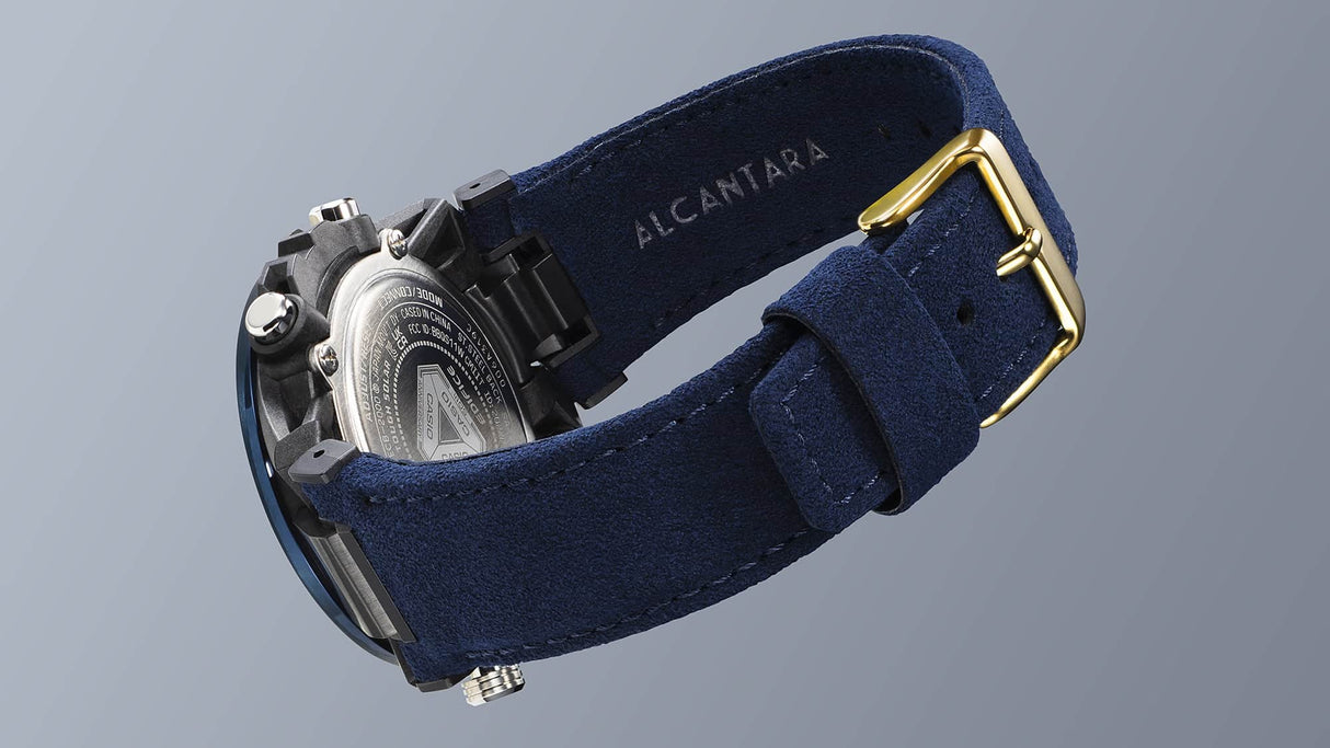 ECB-2000SS-2A Edifice Reloj para Caballero Pulsera de Alcantara Edición 50 años Sospensione