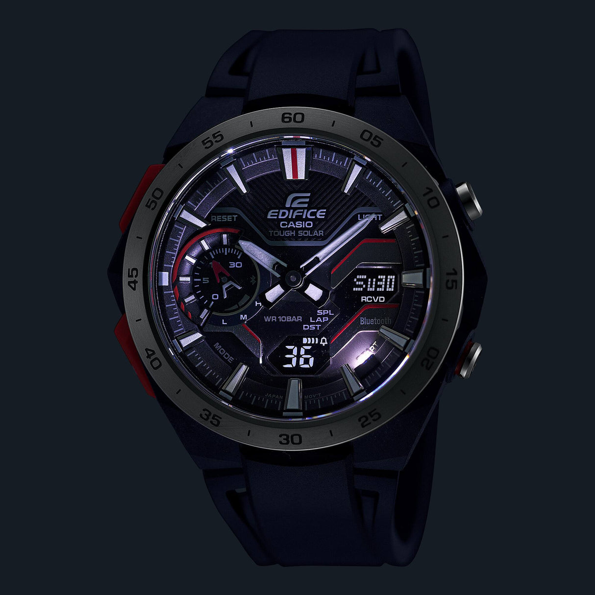 ECB-2200P-1A Edifice Windflow Tough Solar Reloj para Hombre