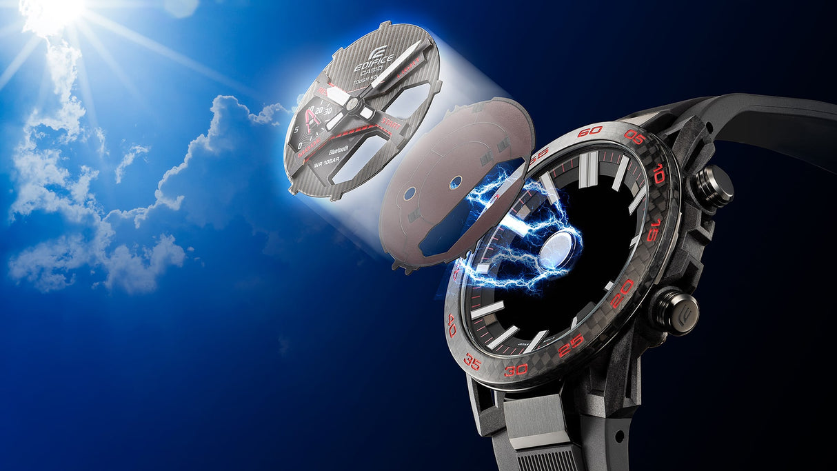 ECB-2200RC-1A3 Reloj Edifice de caballero pulsera de metal