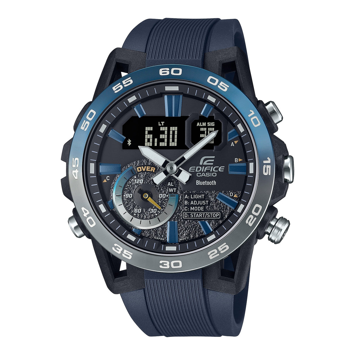 ECB-40NP-1A Edifice Reloj Doble Hora de Resina para Hombre