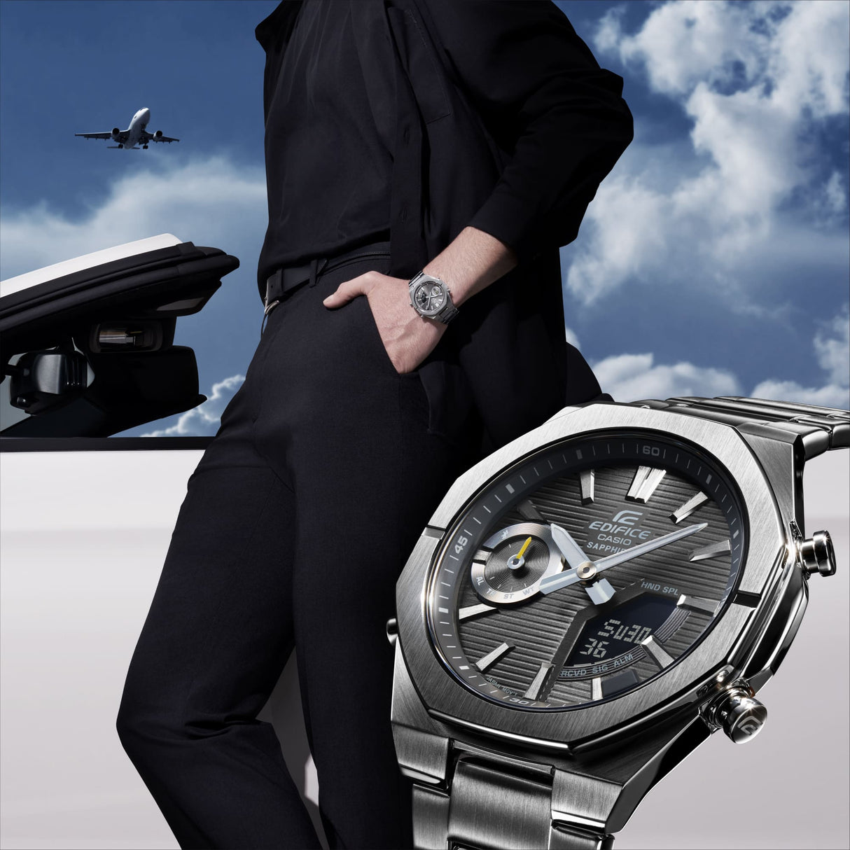 ECB-S10D-8A Edifice Bluetooth reloj de caballero pulsera de metal