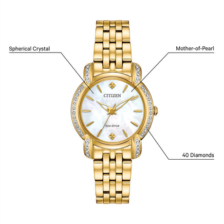 EM0692-54D Citizen Jolie de dama pulsera de metal