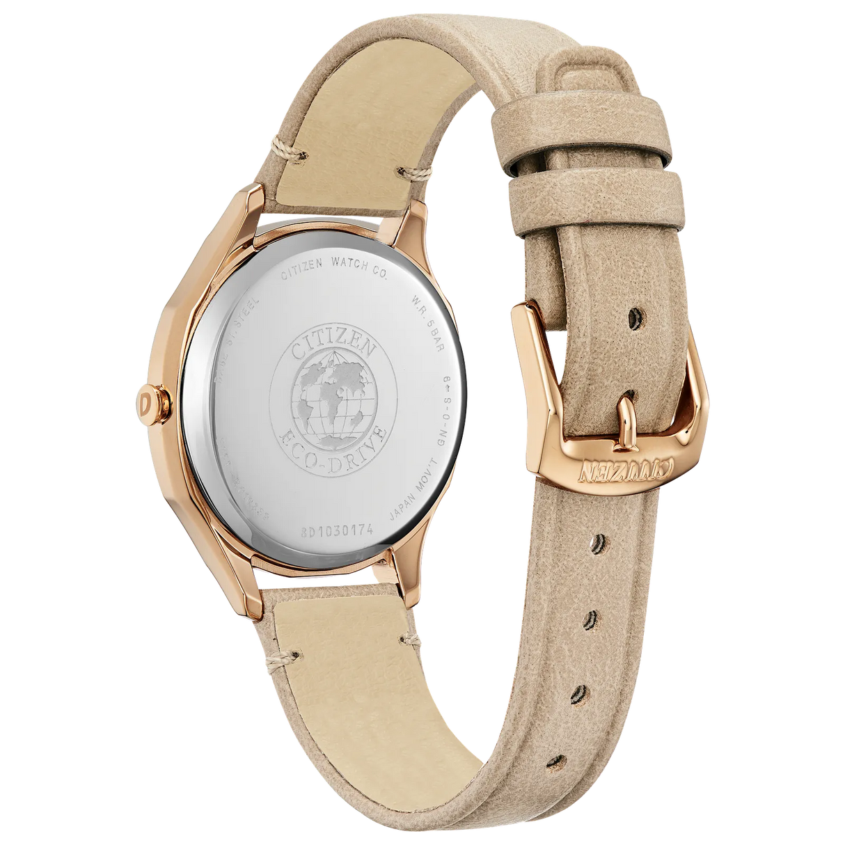 EM0753-01A Citizen Weekender de dama pulsera de cuero