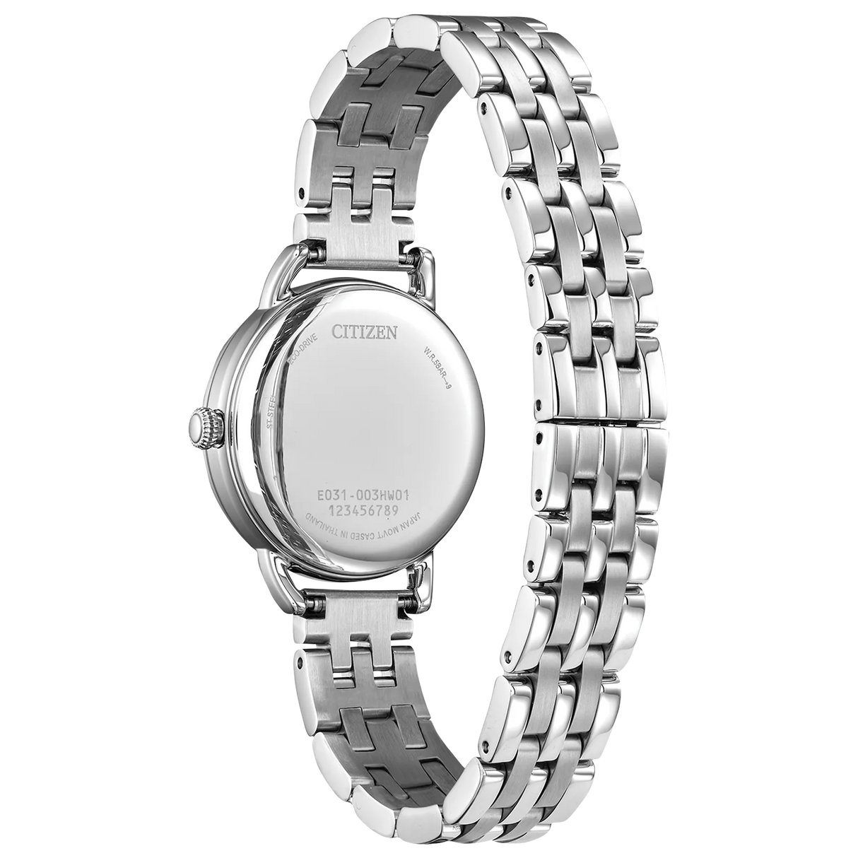 EM1050-56A Reloj de dama Citizen Coin Edge correa de acero inoxidable