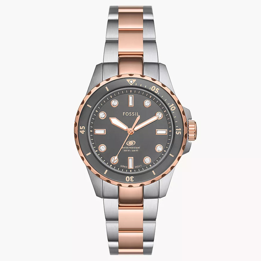 ES5348 Reloj Fossil Blue Dive de dama pulsera de metal 36 mm