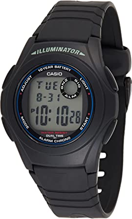 F-200W-1A Reloj Casio para Hombre, Illuminator 10 Años de Batería