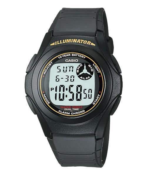 F-200W-9A Reloj Casio para Hombre, Illuminator 10 Años de Batería