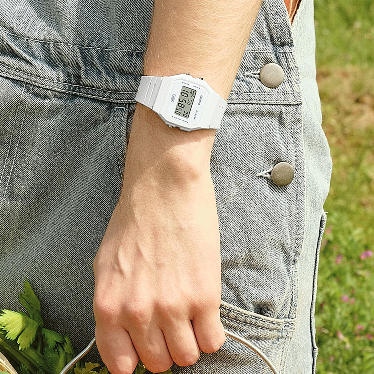 F-91WB-7ACF Reloj Casio de dama pulsera de caucho digital