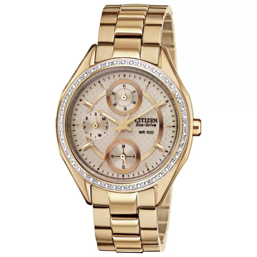 FD1063-57X Citizen Eco-Drive Champagne de mujer correa de metal