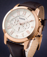 FS4991 Reloj Fossil Grant de caballero banda de piel 44 mm