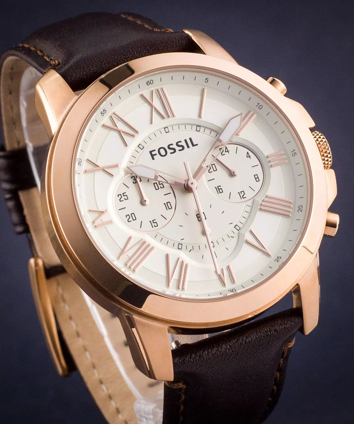 FS4991 Reloj Fossil Grant de caballero banda de piel 44 mm