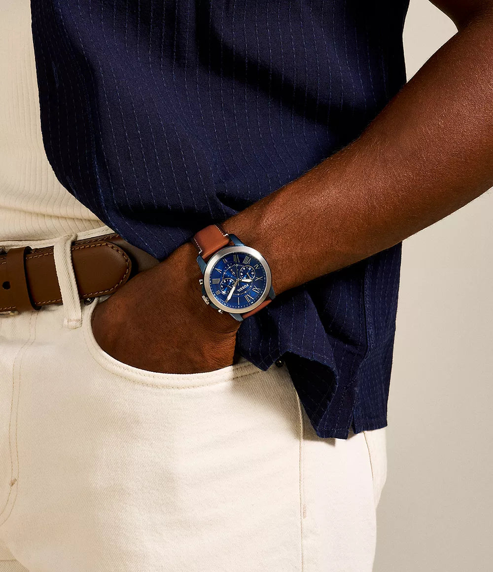FS5151 Reloj Fossil Grant de hombre pulsera de piel 44 mm