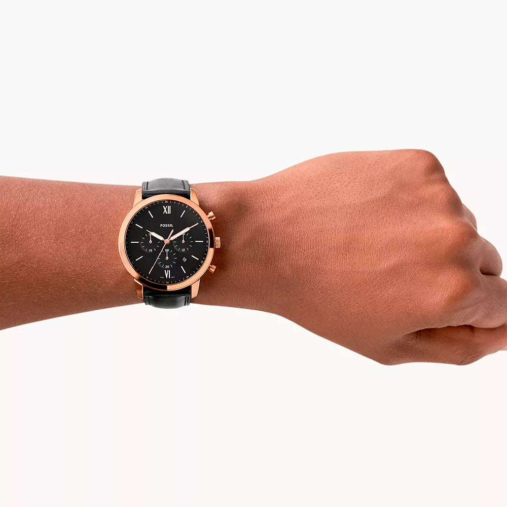 FS5381 Reloj Fossil Neutra de hombre pulsera de cuero 44 mm