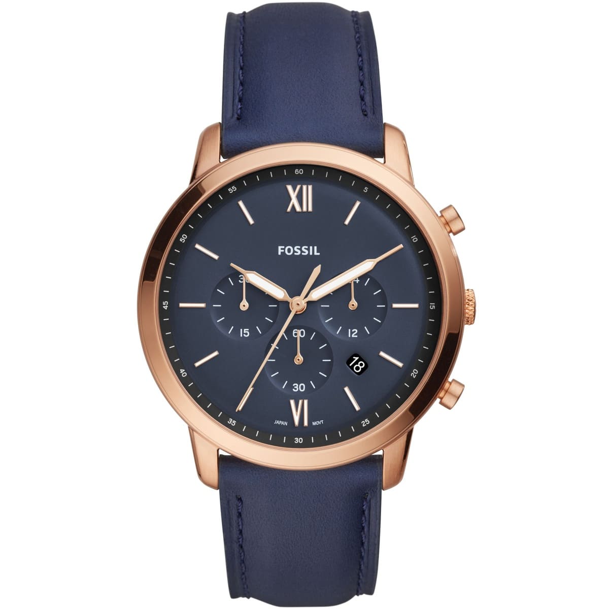 FS5454 Reloj Fossil Neutra de hombre banda de piel 44mm