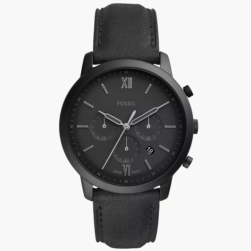 FS5503 Reloj Fossil Neutra de caballero correa de cuero 44mm