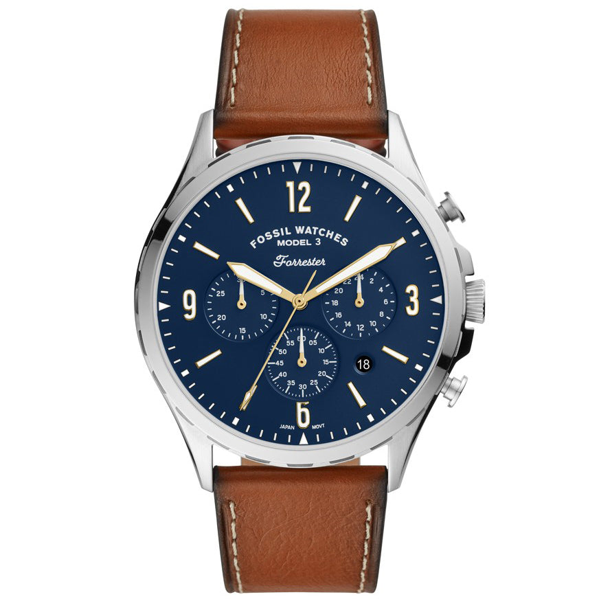 FS5607 Reloj Fossil Forrester de hombre pulsera de cuero 46mm