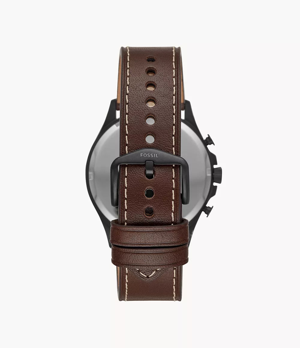 FS5608 Reloj Fossil Forrester de caballero pulsera de cuero 46mm