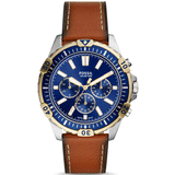 FS5625 Reloj Fossil Garrett de hombre pulsera de cuero 44mm