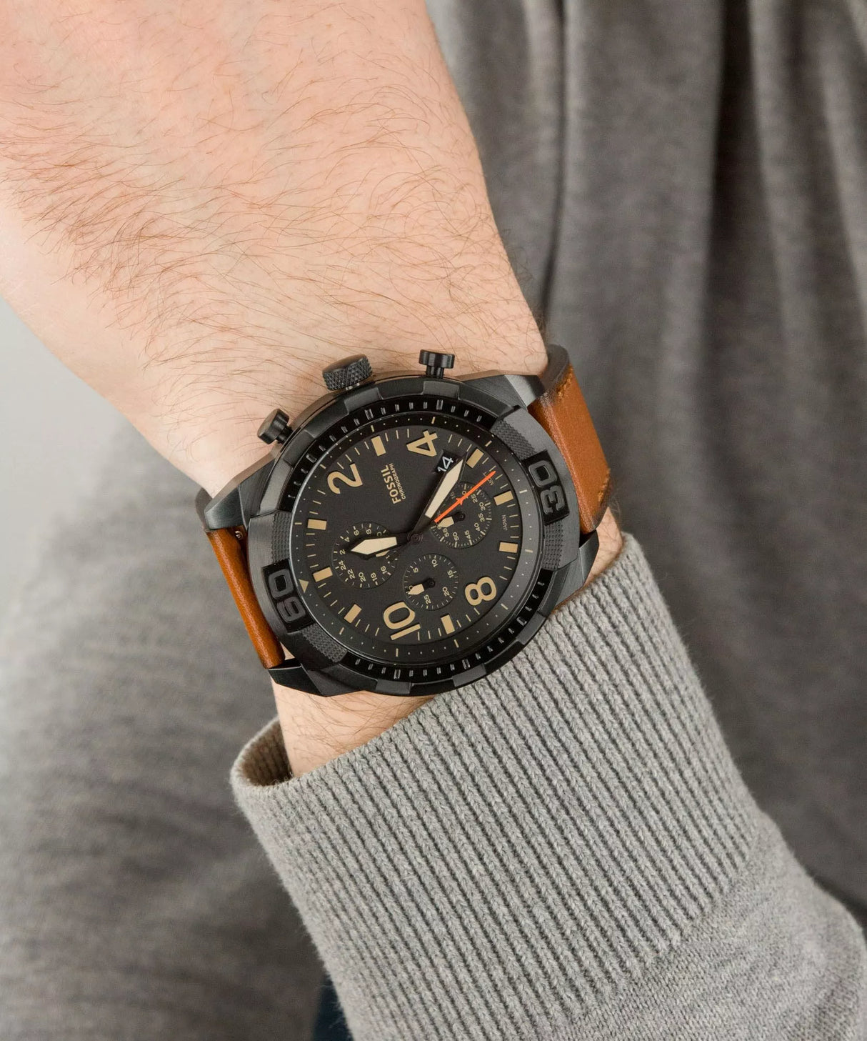 FS5714 Reloj Fossil Bronson de hombre pulsera de cuero 50 mm